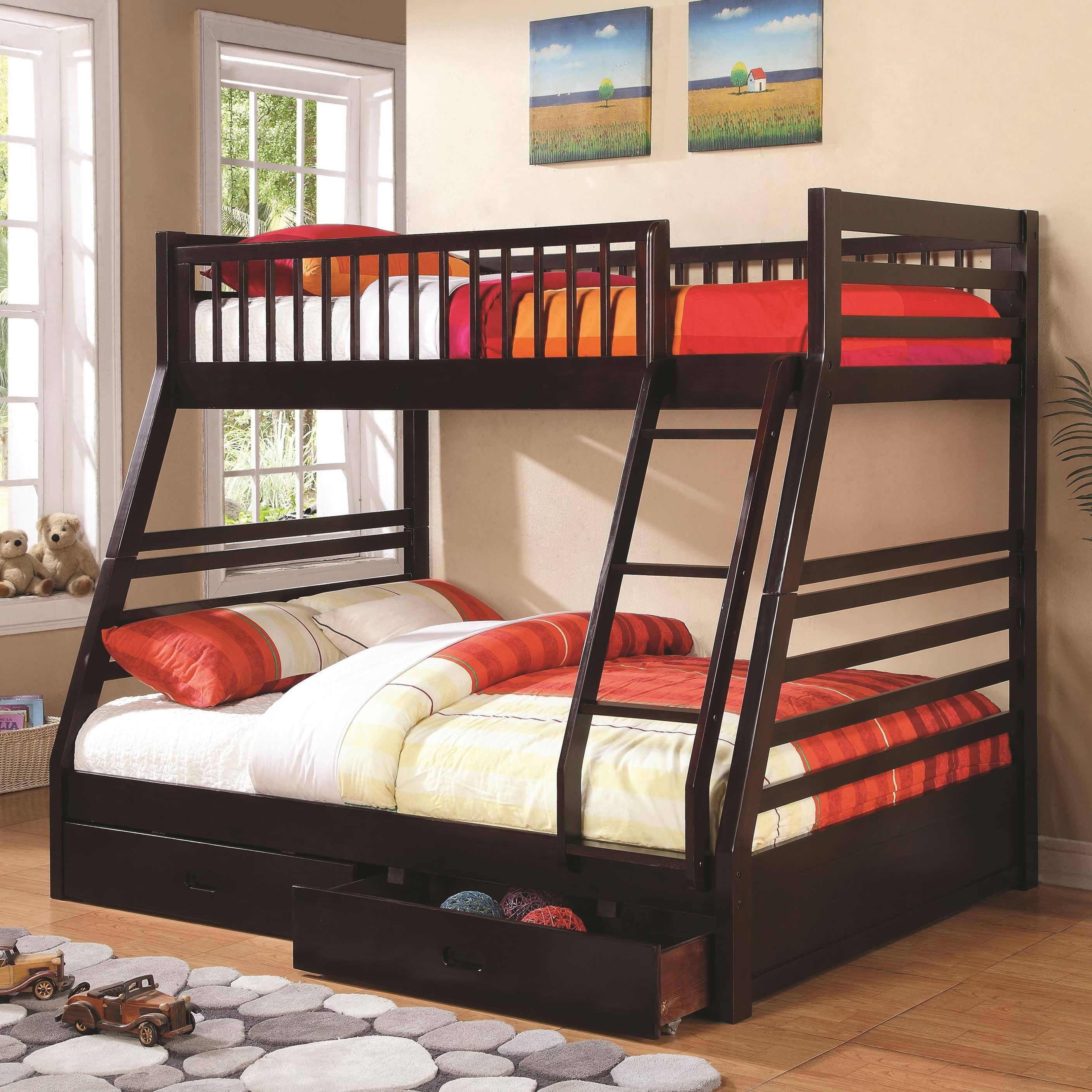 Coaster Furniture Ashton 460184 2-Drawer Wood Twin Over Full Bunk Bed