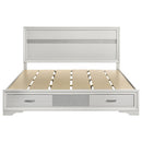 Coaster Furniture Miranda 205111KW 51-inch Wood California King Storage Panel Bed - White IMAGE 3