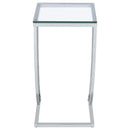 Coaster Furniture Cayden 900082 Rectangular Glass Top Sofa Side Table - Chrome IMAGE 5