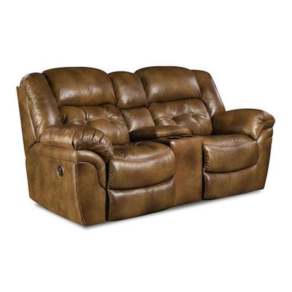 Homestretch Furniture Power Reclining Leather Loveseat 155-29-15 IMAGE 1