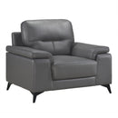 Homelegance Mischa Stationary Leather Match Chair 9514DGY-1 IMAGE 2