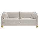 Coaster Furniture Corliss 508821 Upholstered Curved Track Arm Sofa - Beige IMAGE 2