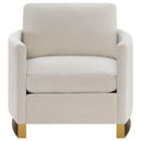 Coaster Furniture Corliss 508823 Upholstered Curved Track Arm Chair - Beige IMAGE 2