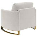 Coaster Furniture Corliss 508823 Upholstered Curved Track Arm Chair - Beige IMAGE 5