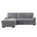 Homelegance Morelia 9468DG*2LC2R 2 pc Sectional with Pull-out Bed and Left Chaise with Hidden Storage IMAGE 1