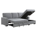 Homelegance Morelia 9468DG*2RC2L 2 pc Sectional with Pull-out Bed and Right Chaise with Hidden Storage IMAGE 6