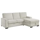 Homelegance Morelia 9468BE*2RC2L 2 pc Sectional with Pull-out Bed and Right Chaise with Hidden Storage IMAGE 2