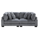 Homelegance Traverse Stationary Fabric Loveseat 8555GY-2* IMAGE 1