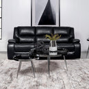 Coaster Furniture Camila 610244 Upholstered Motion Reclining Sofa - Black IMAGE 2