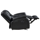 Coaster Furniture Camila 610246 Upholstered Glider Recliner Chair - Black IMAGE 7