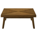 Coaster Furniture Westerly 707798 Square Wood Coffee Table With Diamond Parquet - Walnut IMAGE 3