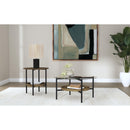 Coaster Furniture Delfin 721617 Round Glass Top Side End Table - Black and Brown IMAGE 5
