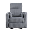 Homelegance Traverse 8555GY-1SW Swivel Glider Reclining Chair IMAGE 1
