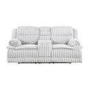 Homelegance Goodland 9577GY-2 Double Reclining Love Seat with Center Console IMAGE 1
