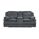 Homelegance Goodland 9577DG-2 Double Reclining Love Seat with Center Console IMAGE 1