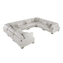 Homelegance Tinley 9555BEG*84CR4AC 8 pc Modular Sectional IMAGE 1