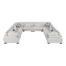 Homelegance Tinley 9555BEG*84CR4AC 8 pc Modular Sectional IMAGE 2