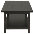 Coaster Furniture Payne 710568 Wood Coffee Table with Shelf - Distressed Java IMAGE 3