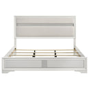 Coaster Furniture Miranda 205110KW 54-inch Upholstered California King Panel Bed - White IMAGE 4