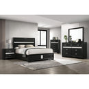 Coaster Furniture Miranda 206360KW 54-inch Upholstered California King Panel Bed - Black IMAGE 5