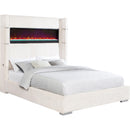 Coaster Furniture Tisdall 306032KW Upholstered California King Flame Visualizer Bed - Cream IMAGE 3