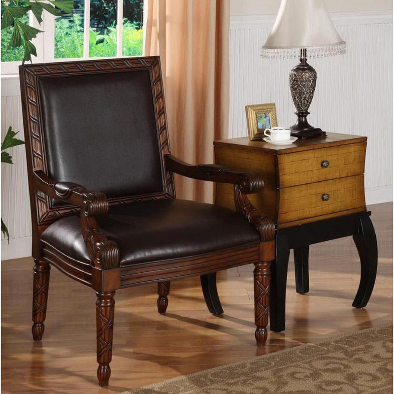 Coast to Coast Stationary Leather Accent Chair 94035 IMAGE 2