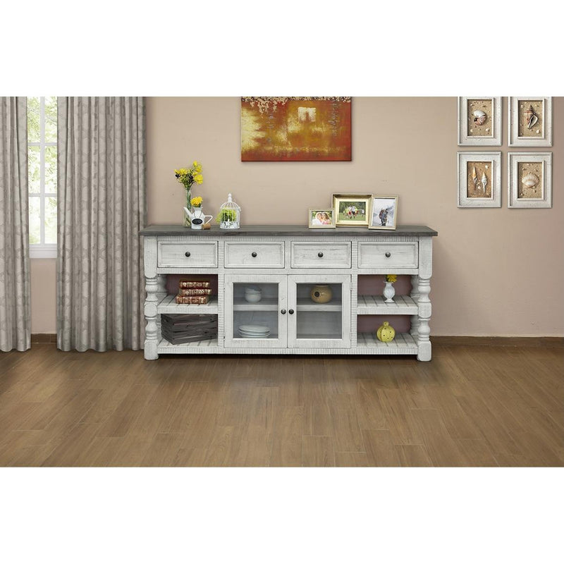 International Furniture Direct Stone TV Stand with Cable Management IFD4691STD80 IMAGE 3