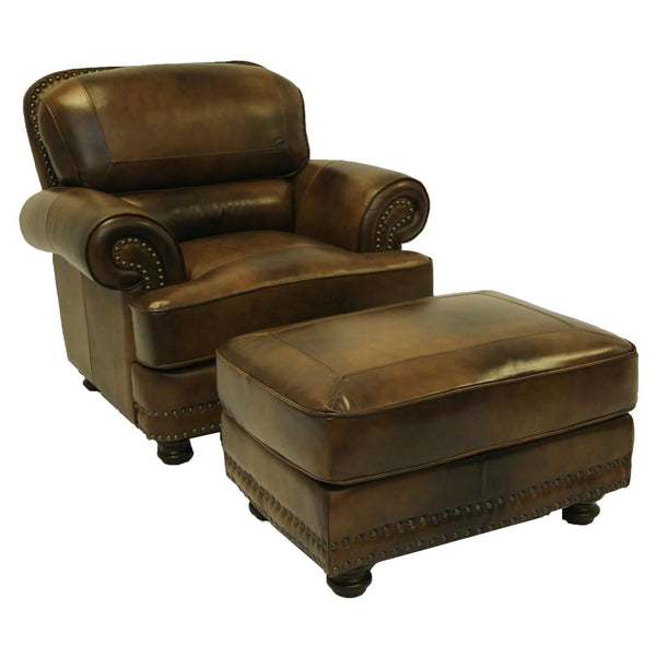 LMT Imports Cowboy Stationary Leather Chair XCLGI-D6266-01 CHAIR IMAGE 1