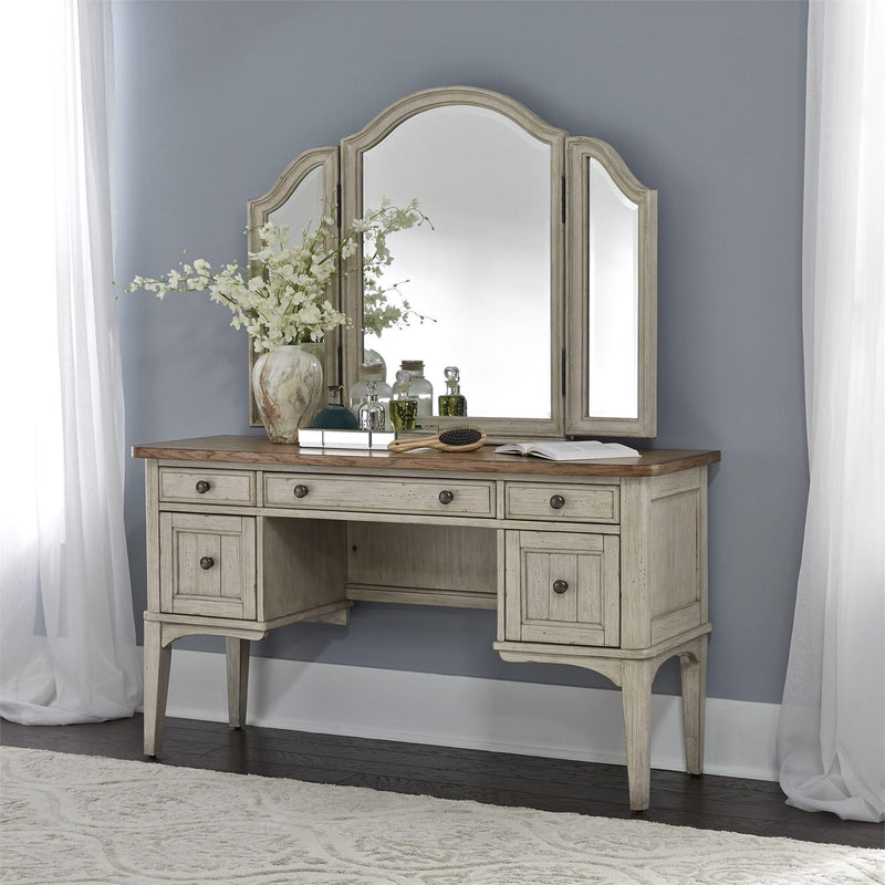 Liberty Furniture Industries Inc. Farmhouse Reimagined 5-Drawer Vanity Table 652-BR35 IMAGE 2
