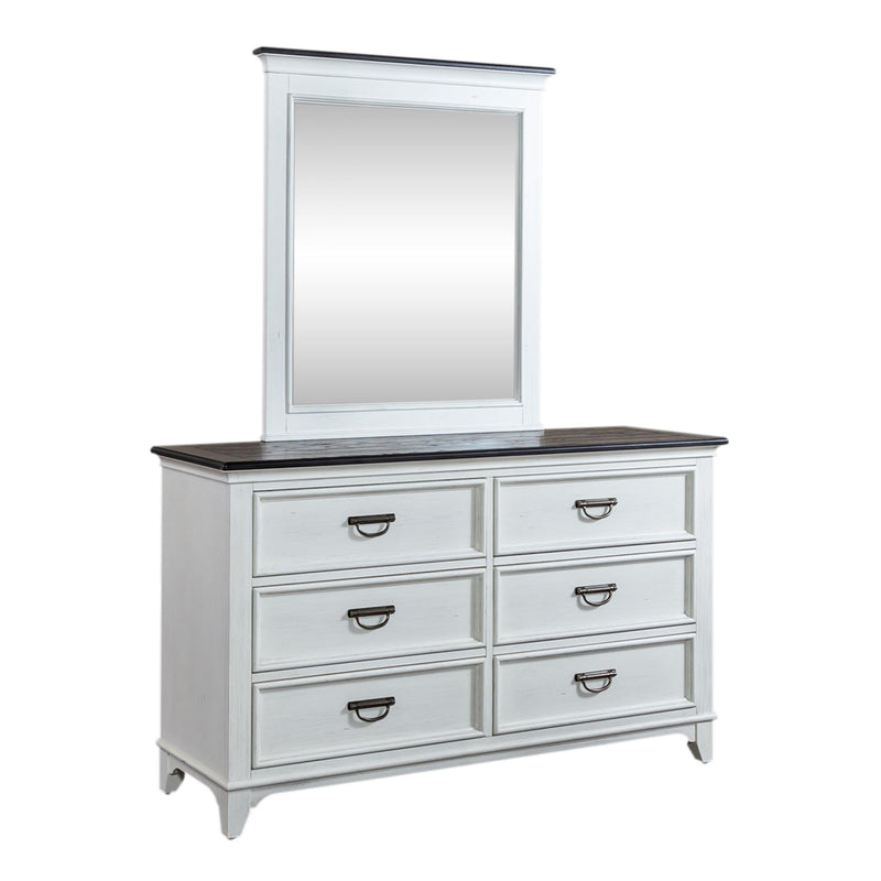 Liberty Furniture Industries Inc. Allyson Park 6-Drawer Kids Dresser with Mirror 417-YBR-DM IMAGE 2