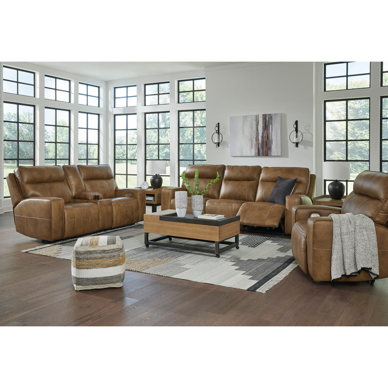Signature Design by Ashley Game Plan Power Reclining Leather Loveseat U1520618 IMAGE 11