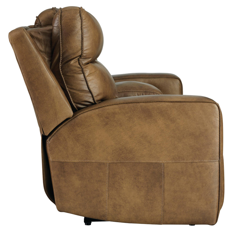 Signature Design by Ashley Game Plan Power Reclining Leather Loveseat U1520618 IMAGE 3