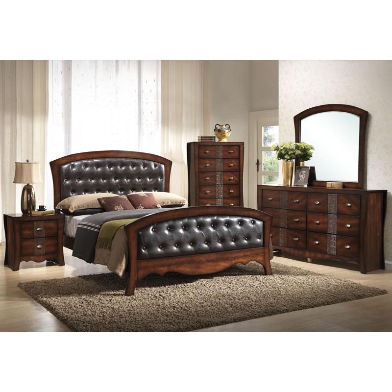 Elements International Jenny JN100 6 pc King Upholstered Bedroom Set IMAGE 1