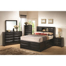  Coaster Furniture Briana 202701KW Wood California King Storage Bookcase Bed - Black IMAGE 2