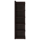 Coaster Furniture Alder 800270 71-inch 6-shelf Corner Bookcase - Cappuccino IMAGE 3