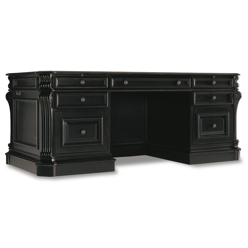 Hooker Furniture 370-10-363 Telluride 76'' Executive Desk withLeather Panels IMAGE 1