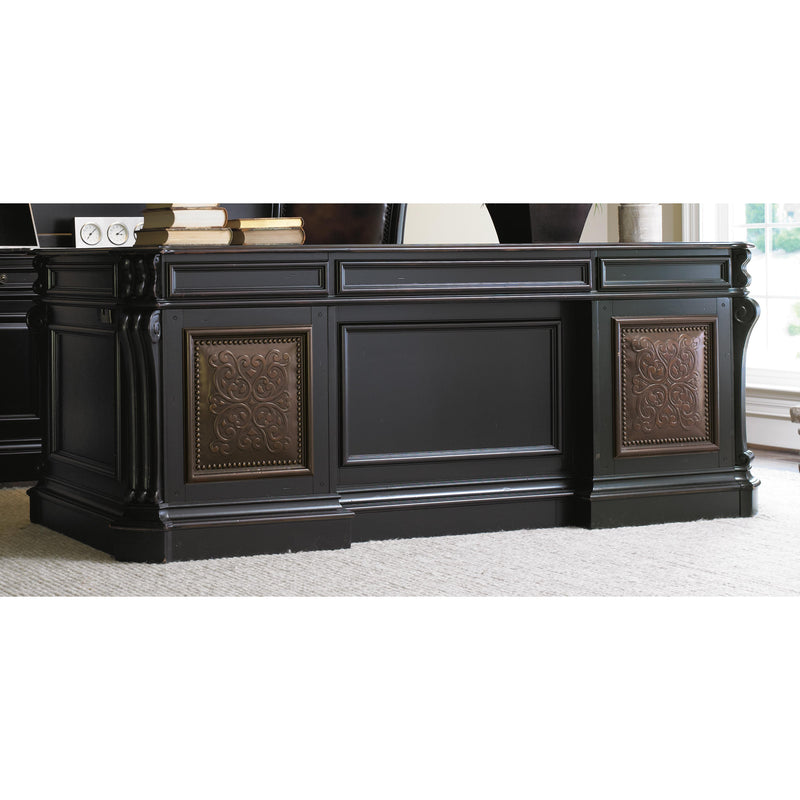 Hooker Furniture 370-10-363 Telluride 76'' Executive Desk withLeather Panels IMAGE 4