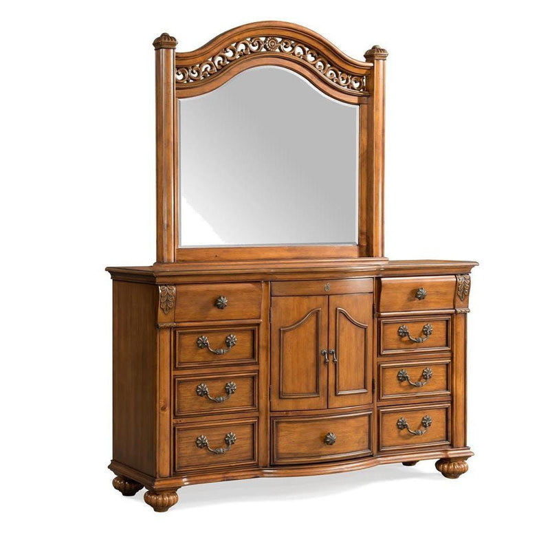 Elements International Barkley Square BQ600 7 pc Queen Poster Bedroom Set IMAGE 3