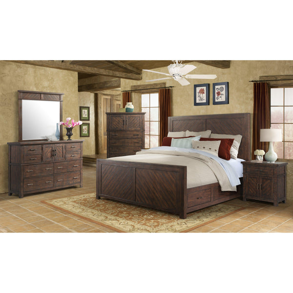 Elements International Jax JX600 7 pc Queen Panel Bedroom Set with Storage IMAGE 1