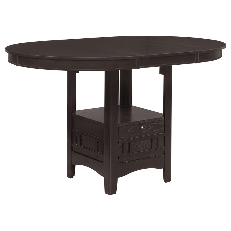 Coaster Furniture Oval Lavon Counter Height Dining Table with Pedestal Base 102888 IMAGE 1