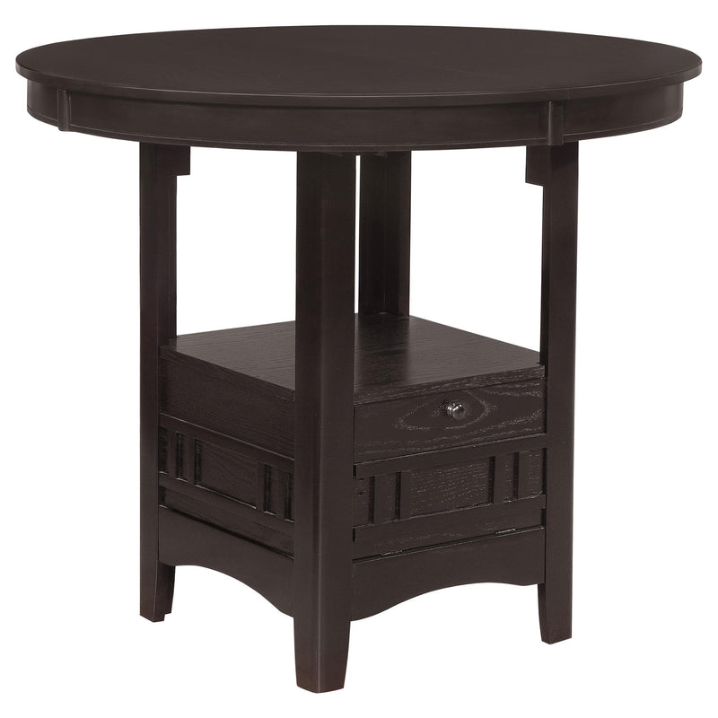 Coaster Furniture Oval Lavon Counter Height Dining Table with Pedestal Base 102888 IMAGE 2