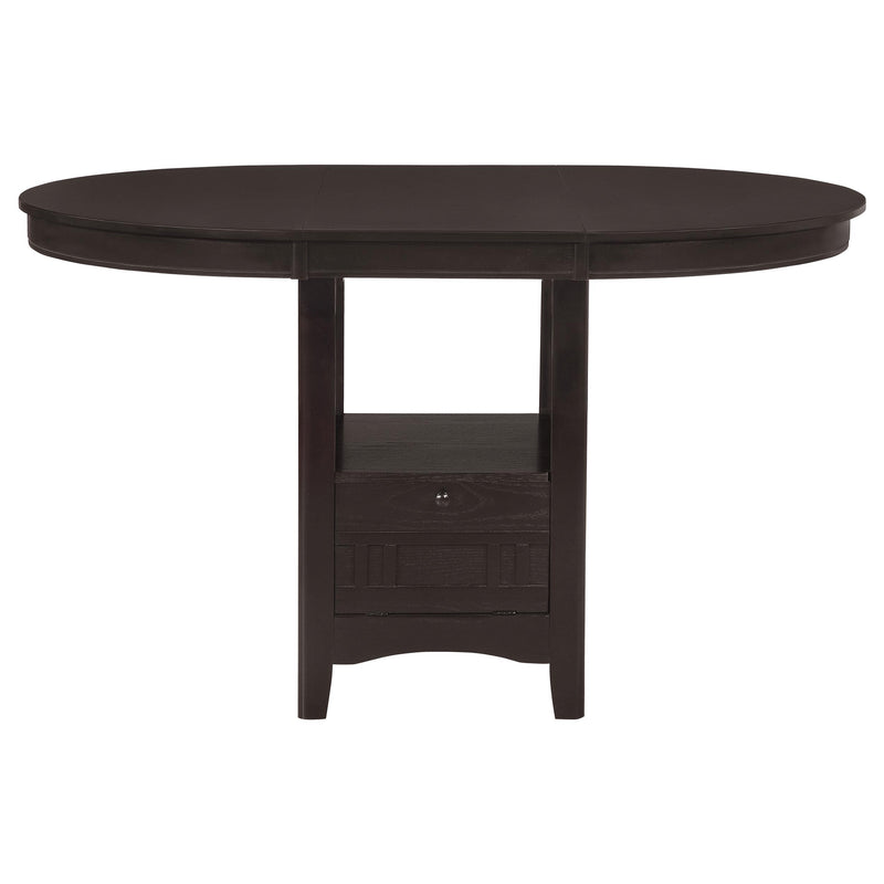 Coaster Furniture Oval Lavon Counter Height Dining Table with Pedestal Base 102888 IMAGE 3