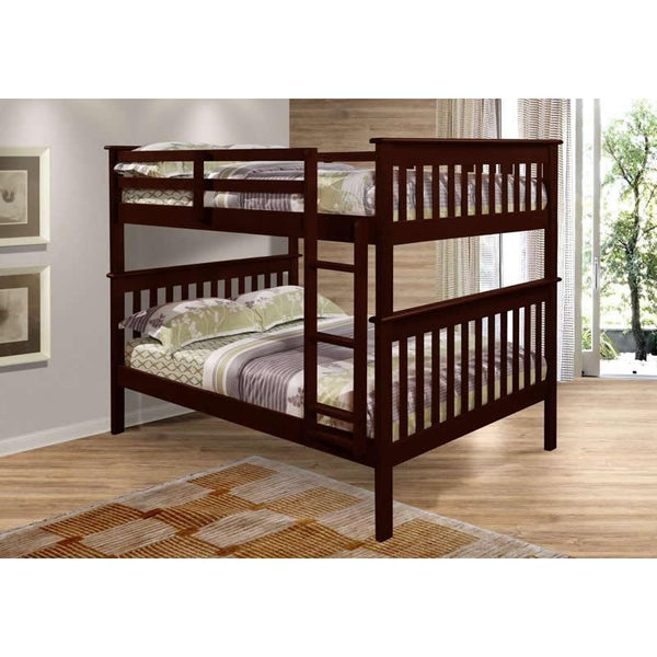 Donco Trading Company Kids Beds Bunk Bed 123-3CP - Full over Full Mission Bunkbed IMAGE 1