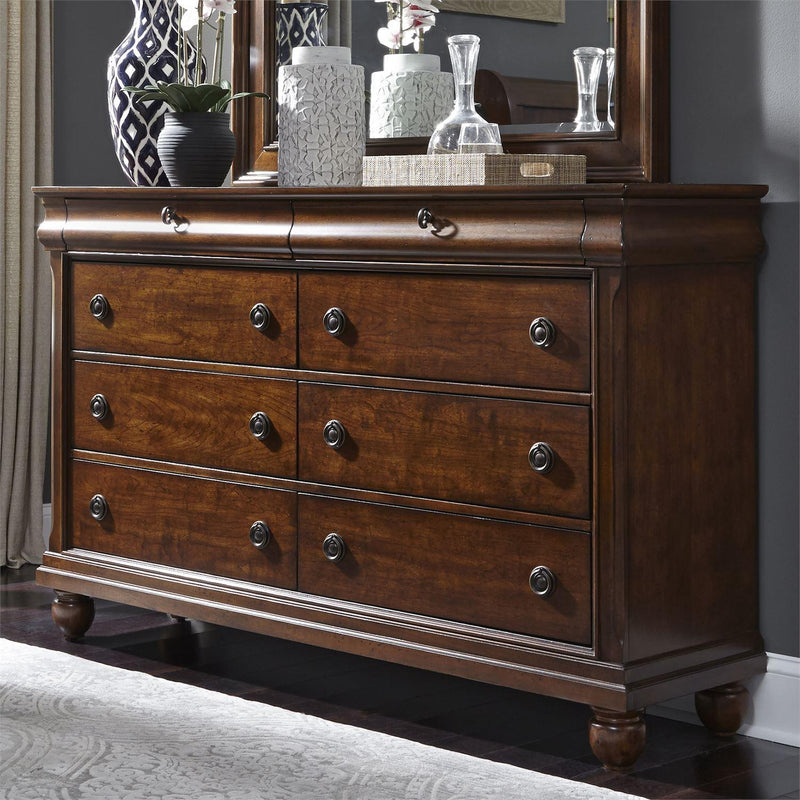 Liberty Furniture Industries Inc. Rustic Traditions 589-BR-KCSDM 5 pc California King Sleigh Bedroom Set IMAGE 4