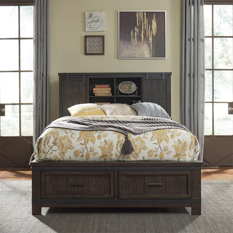 Liberty Furniture Industries Inc. Thornwood Hills 759-BR-KBBDMCN 7 pc King Bookcase Storage Bedroom Set IMAGE 2