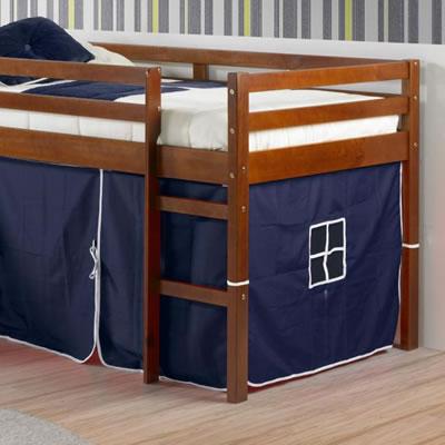 Donco Trading Company Kids Beds Loft Bed 750TE Twin Tent Loft Bed W/Slide (Bl) IMAGE 3