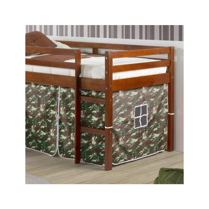 Donco Trading Company Kids Beds Loft Bed 750TE Twin Tent Loft Bed W/Slide Camo IMAGE 5