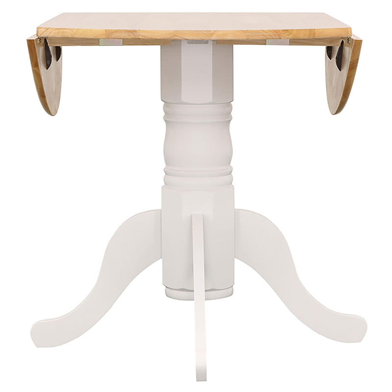 Coaster Furniture Allison 4241 Round 40-inch Drop Leaf Extension Dining Table - White IMAGE 8