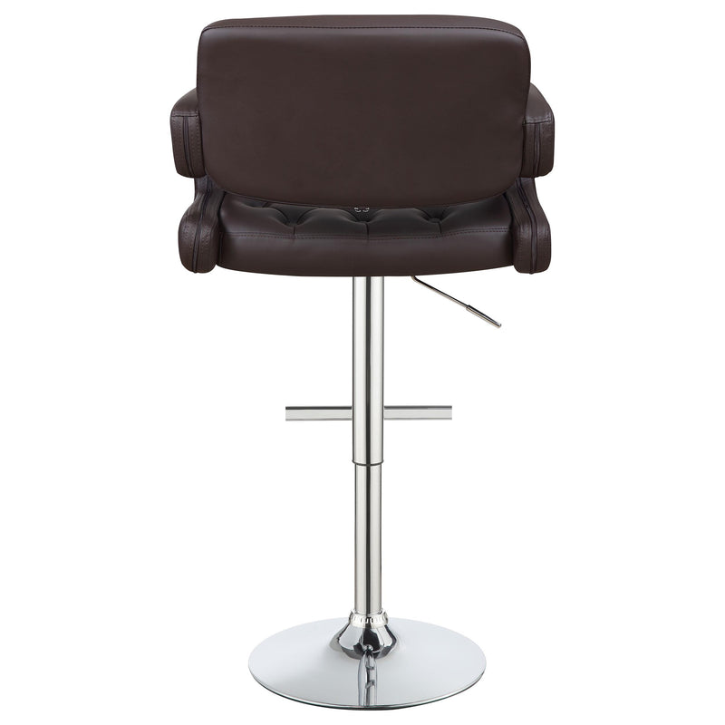  Coaster Furniture Brandi 102556 Adjustable Bar Stool - Chrome and Brown IMAGE 6