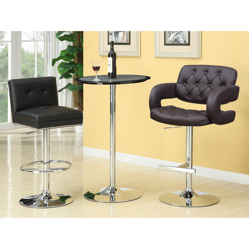  Coaster Furniture Brandi 102556 Adjustable Bar Stool - Chrome and Brown IMAGE 9